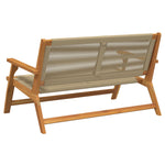 Hagebenk Beige 76X122X73 Cm Solid Akasietre