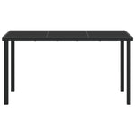 Hagebord Svart 140X80X73 Cm Herdet Glass