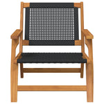 Hagemøbler 2 Stk Svart 76X67X73,5 Cm Massivt Akasietre