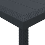 Hagebord Antrasitt 200X100X73 Cm Poly Rattan