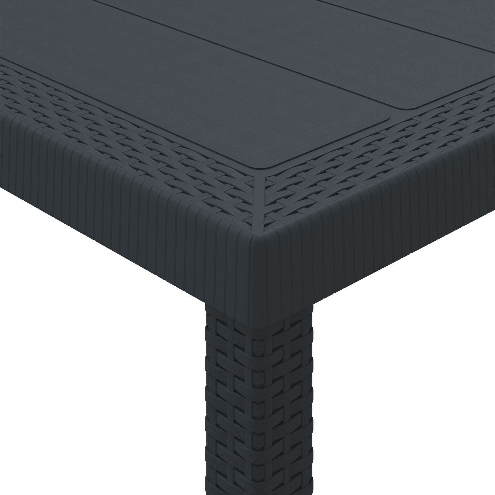 Hagebord Antrasitt 200X100X73 Cm Poly Rattan