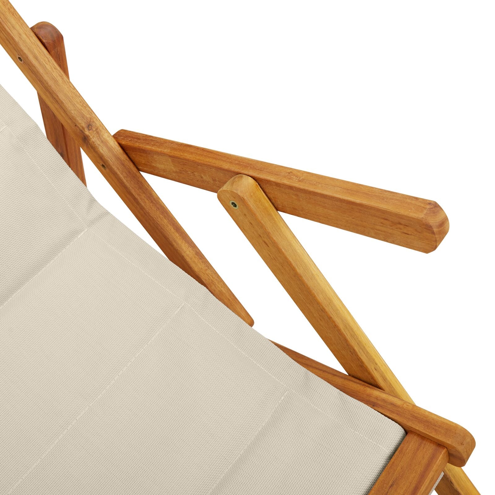 Sammenleggbare Strandstoler 2 Stk Taupe Solid Akasietre & Textilene