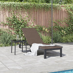 Solseng Med Hjul Brun Poly Rattan