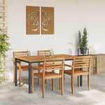 Hagebord 150X90X75 Cm Solid Akasietre Og Metall