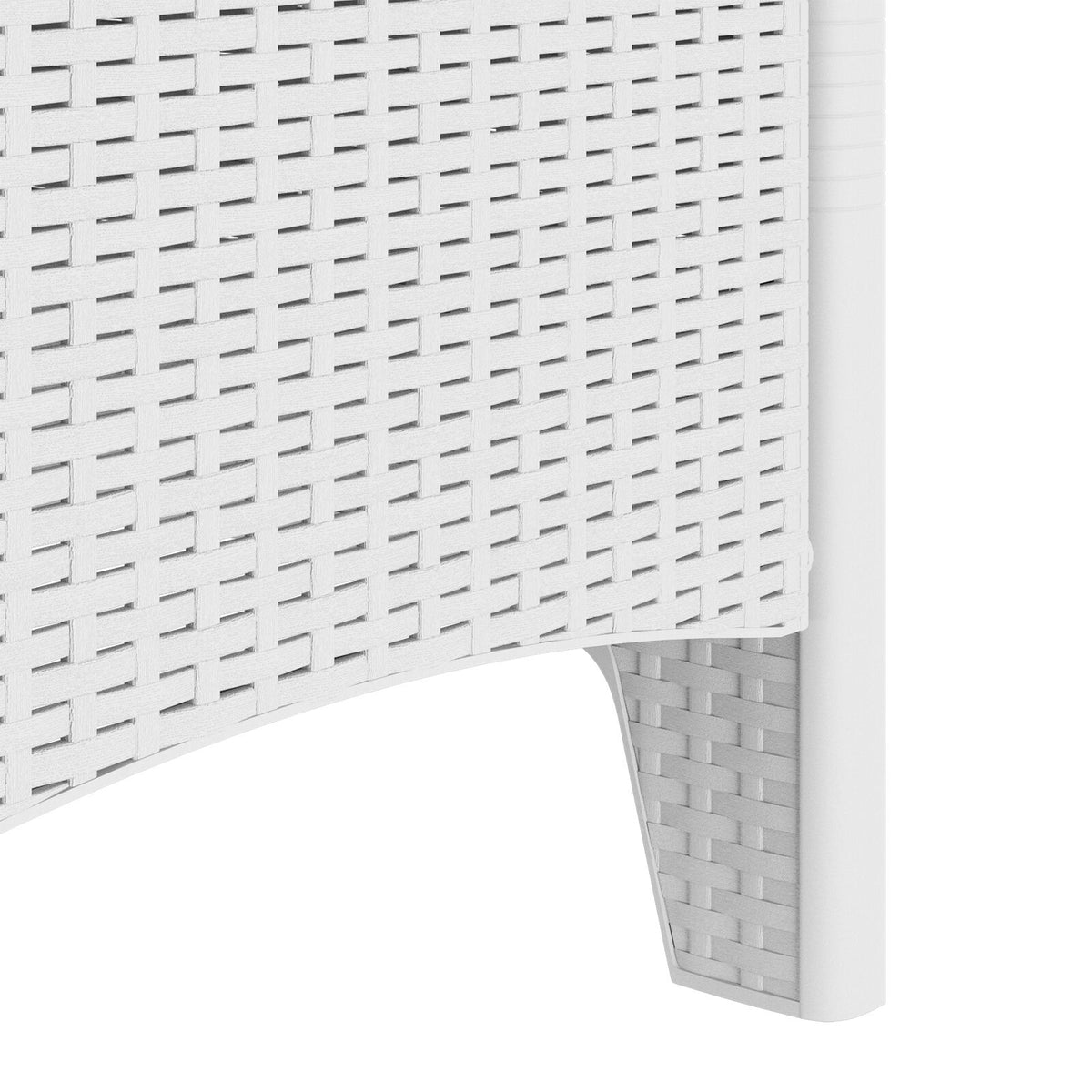 Hagemøbel 2-Stols Sett Hvit Gråbrun Plastrotting Polyester