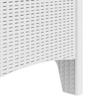 Hagemøbel 2-Stols Sett Hvit Gråbrun Plastrotting Polyester