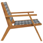 Hagemøbler 2 Stk Svart Og Hvit 76X67X73 Cm Massivt Akasietre