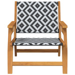 Hagemøbler 2 Stk Svart Og Hvit 76X67X73 Cm Massivt Akasietre