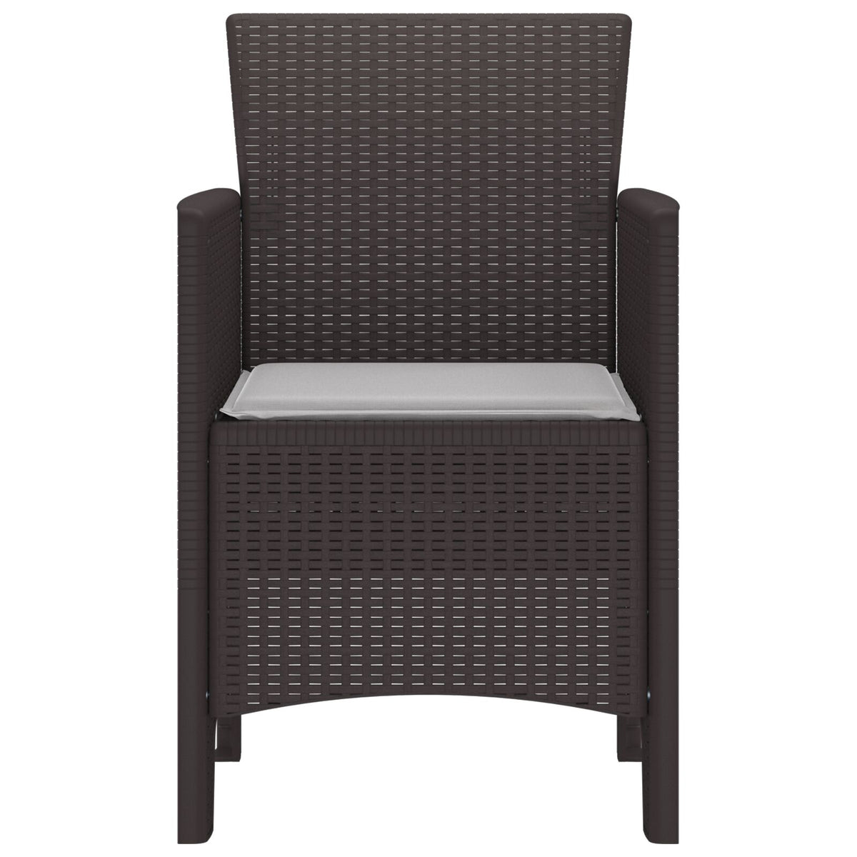 Hage Stoler Med Puter 4 Stk Brun Poly Rattan