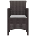 Hage Stoler Med Puter 4 Stk Brun Poly Rattan