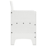 Hage Stol Sett Med 4 Hvit Poly Rattan Standard Lettvekt