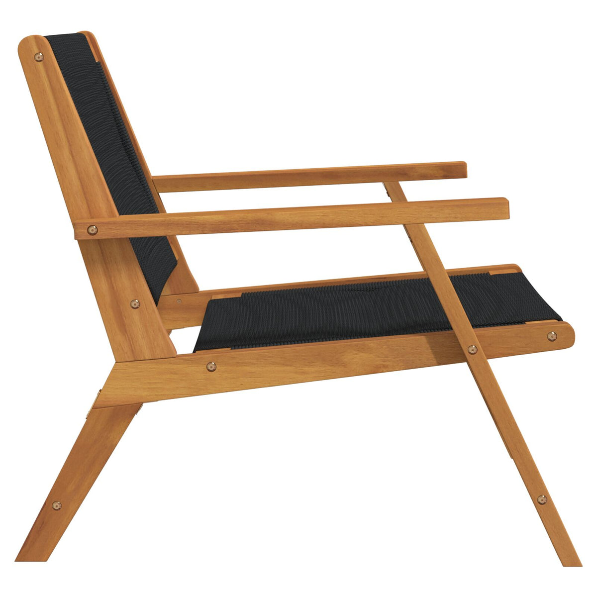 Hagemøbler 2 Stk Svart 67X77X73 Cm Massivt Akasietre