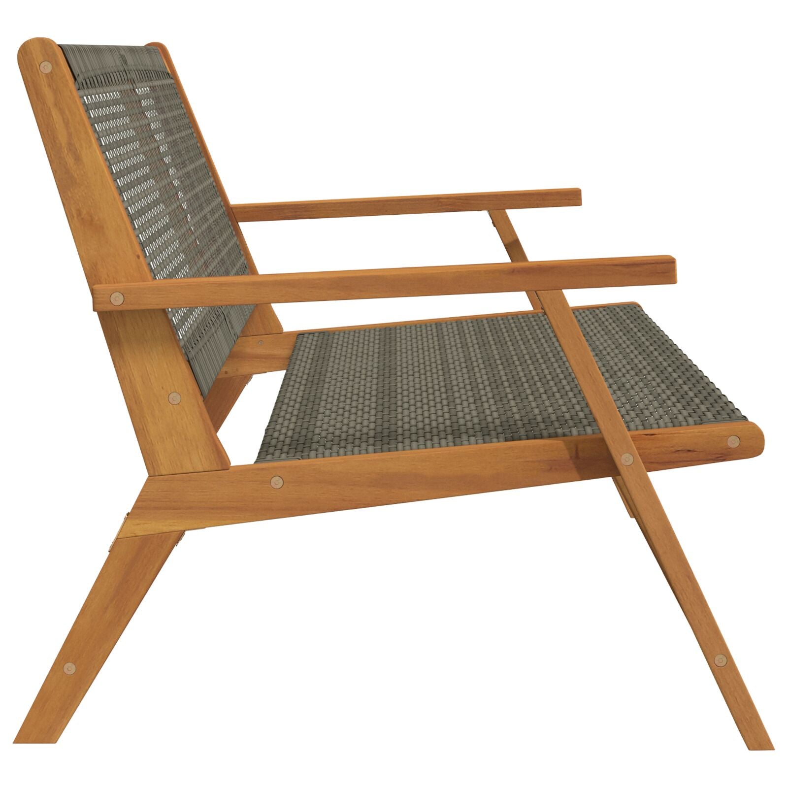 Hagebenk Grå 122X76X73.5 Cm Massivt Akasietre