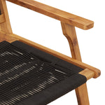 Hagemøbler 2 Stk Svart 67X77X73 Cm Massivt Akasietre