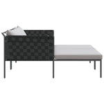 Solseng Med Puter For 2 Personer Anthracite 115X153X69,5 Cm Stål