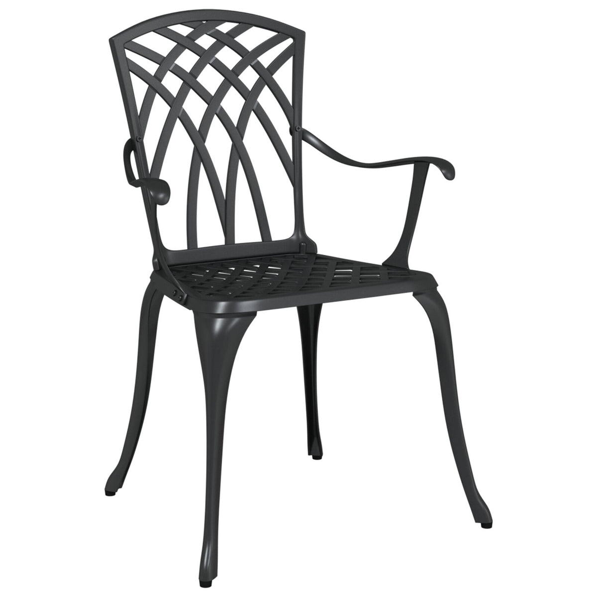 Hage Stoler 2 Stk Svart Gjelder Aluminium