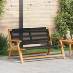 Hagebenk Svart 76X122X73 Cm Massivt Akasietre
