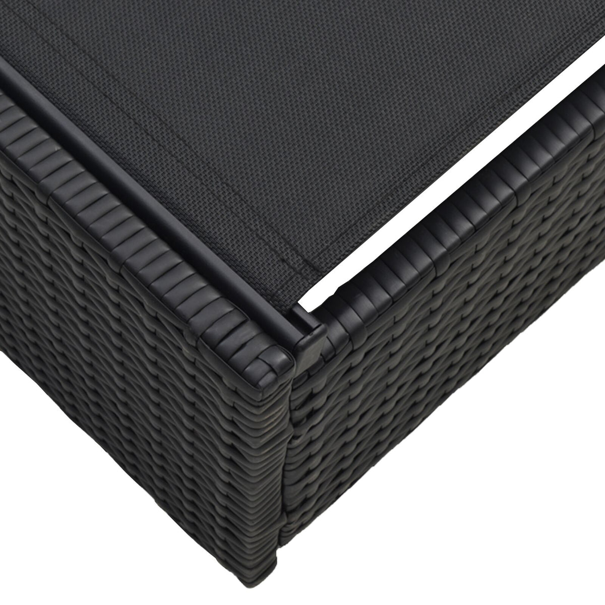 Solseng Svart 60X200X27 Cm Poly Rattan