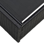 Solseng Svart 60X200X27 Cm Poly Rattan