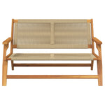 Hagebenk Beige 76X122X73 Cm Solid Akasietre