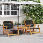 Hagemøbler 2 Stk Svart 67X77X73 Cm Massivt Akasietre