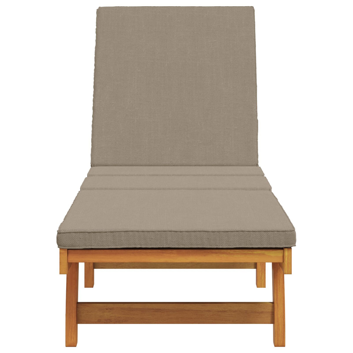 Solseng Med Hjul Og Pute I Taupe Solid Tre