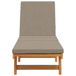 Solseng Med Hjul Og Pute I Taupe Solid Tre