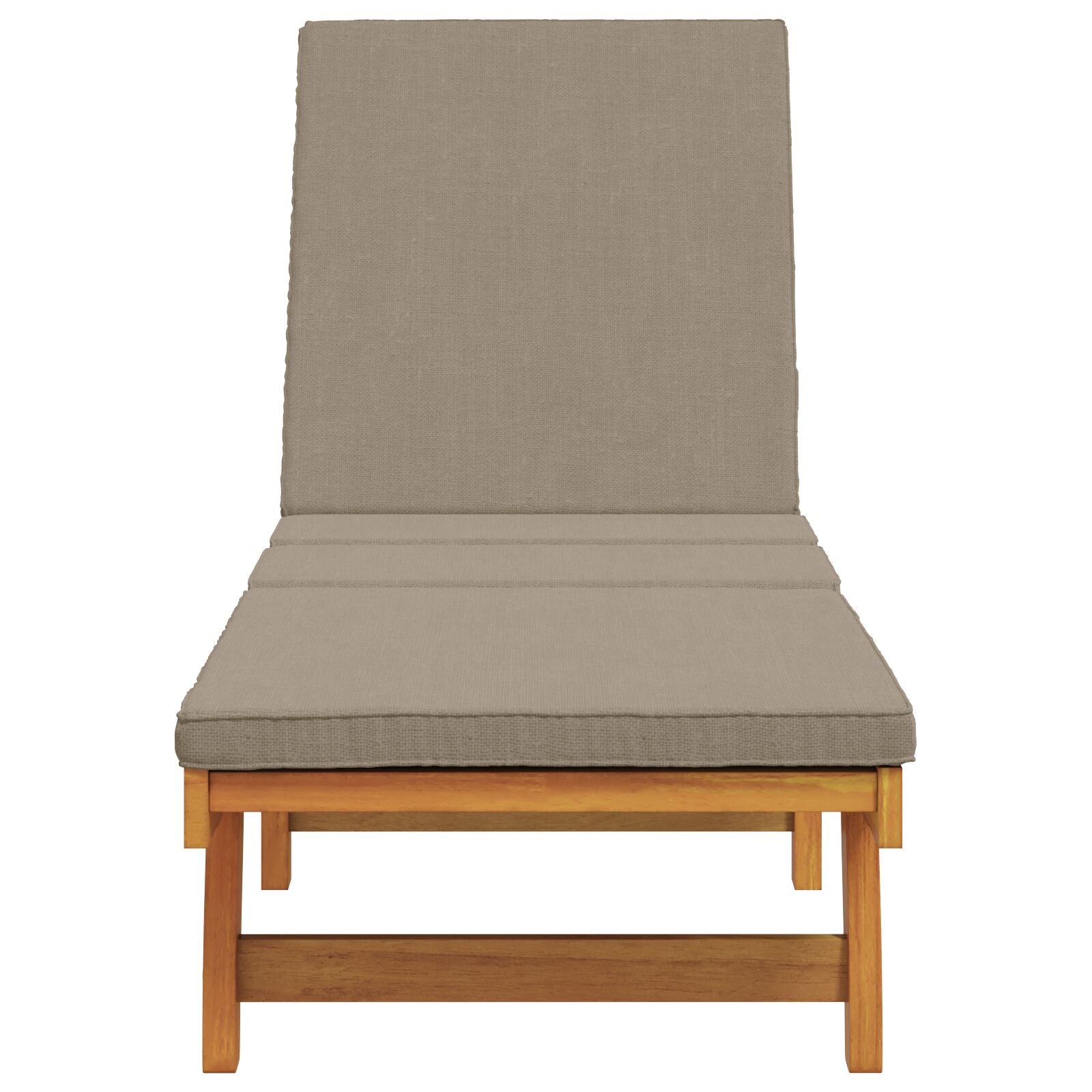 Solseng Med Hjul Og Pute I Taupe Solid Tre