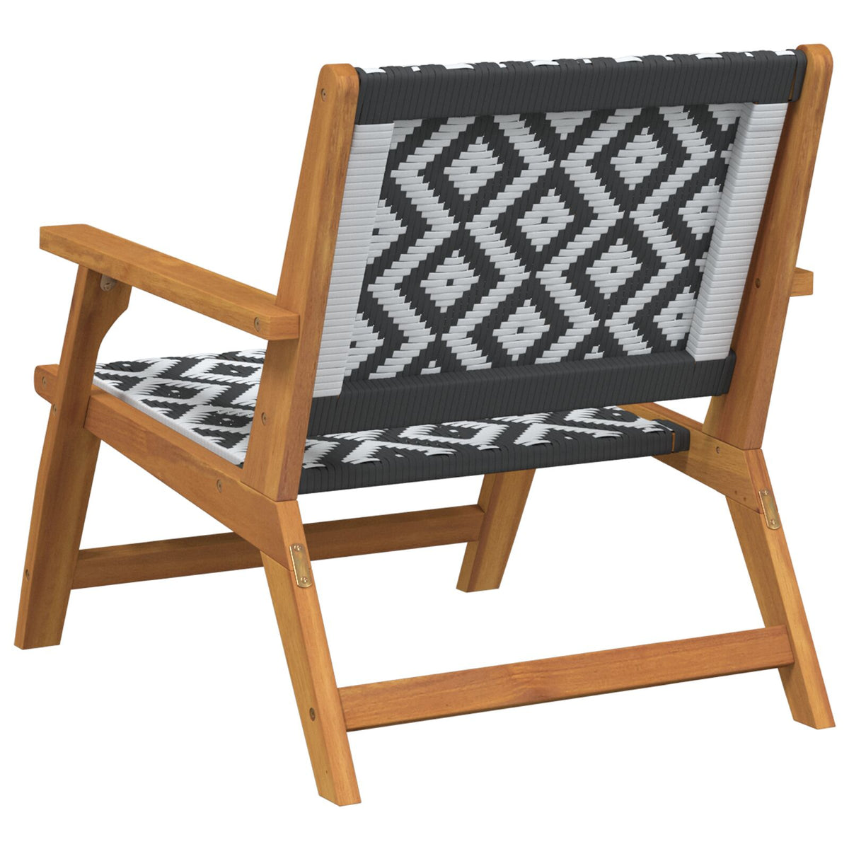 Hagemøbler 2 Stk Svart Og Hvit 76X67X73 Cm Massivt Akasietre