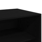 Garderobeskap Svart Eik 100 X 50 X 200 Cm Konstruert Tre