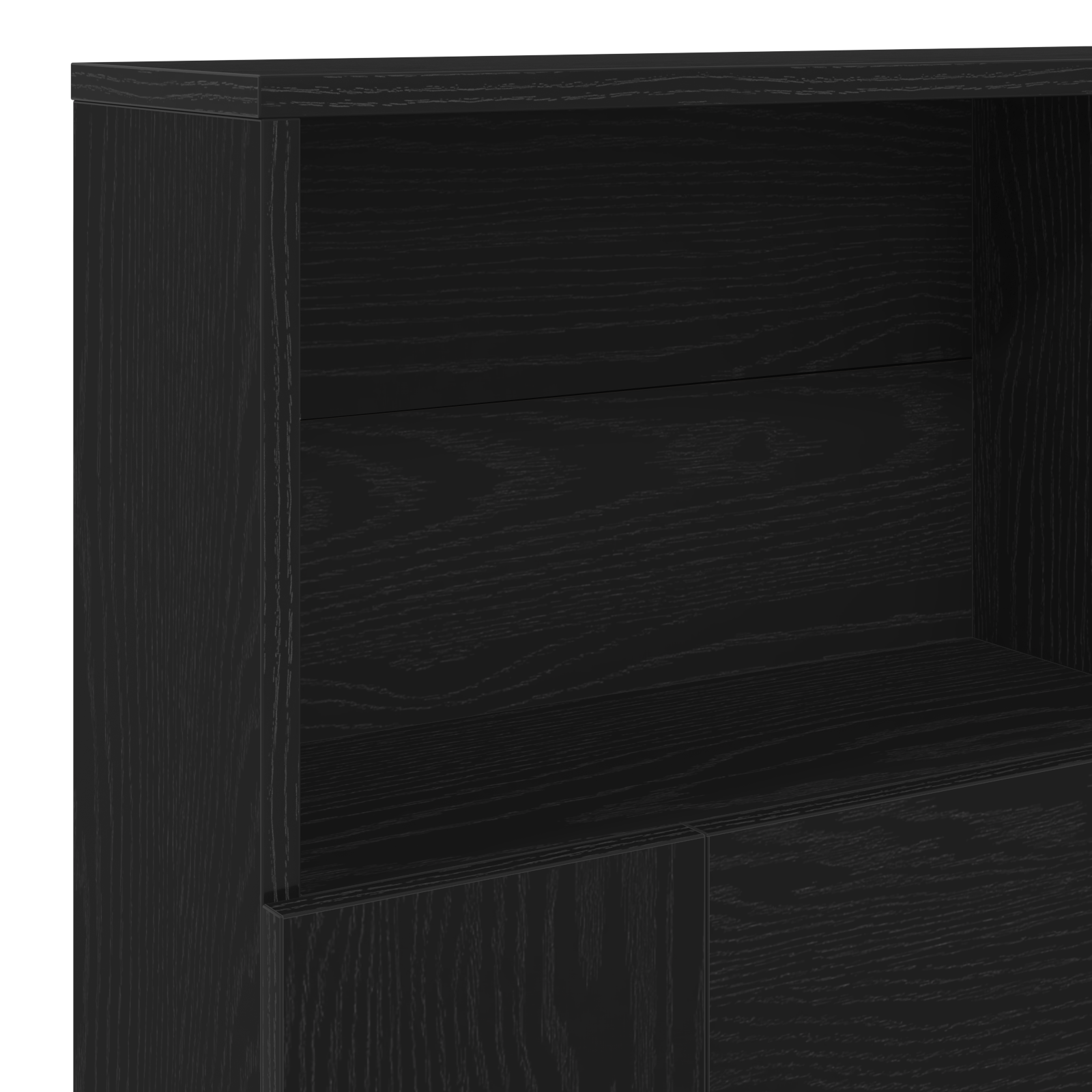 Hodegavlskap Svart Eik 140 X 19 X 103,5 Cm Konstruert Tre