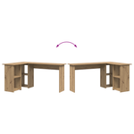 Skrivebord Artisan Eik 142 X 102 X 73 Cm Konstruert Tre