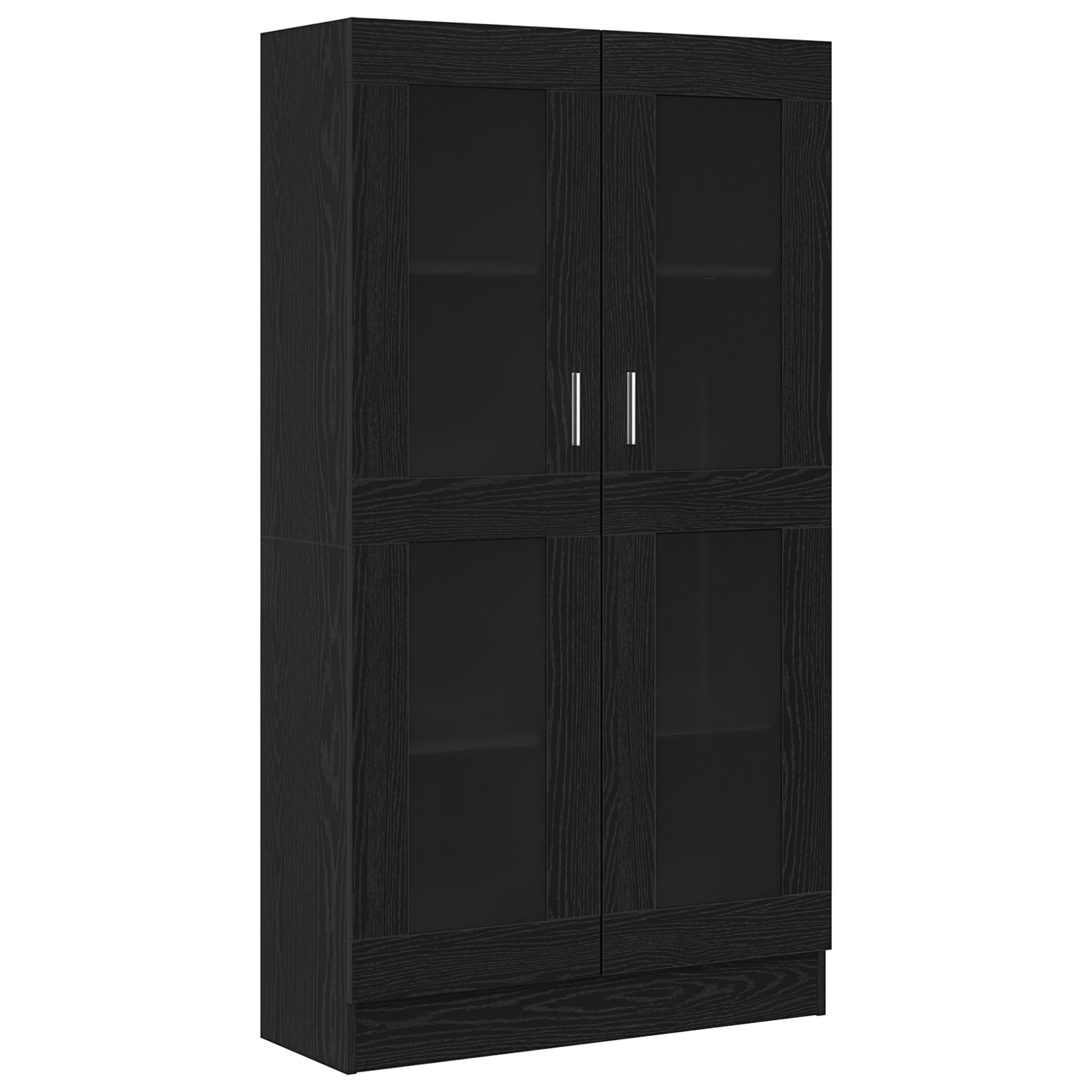 Bokskap Svart Eik 82,5 X 30,5 X 150 Cm Konstruert Tre
