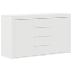 Serviesskap Med Skuff Hvit 120 X 36 X 69 Cm Konstruert Tre