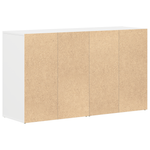 Serviesskap Med Skuff Hvit 120 X 36 X 69 Cm Konstruert Tre