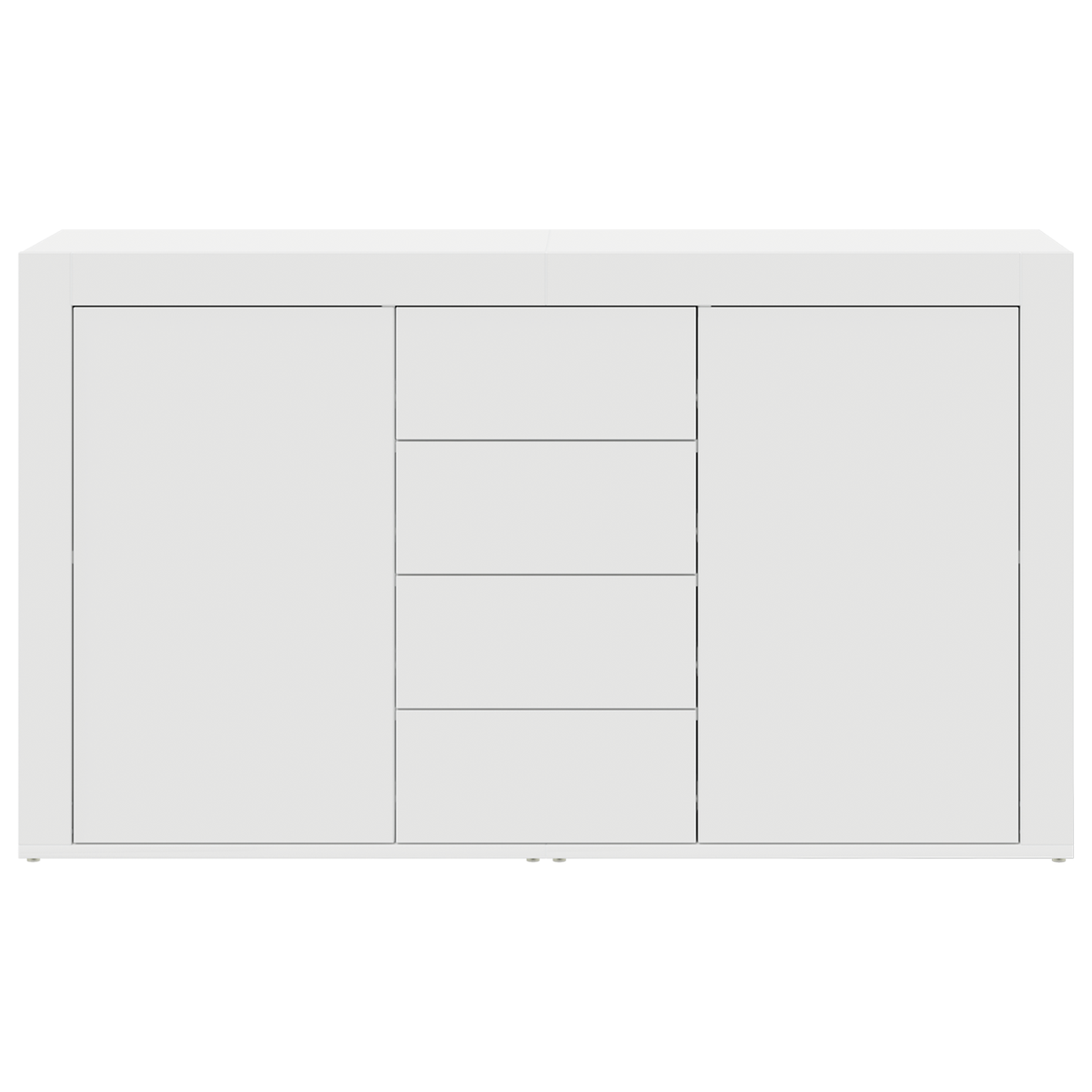 Serviesskap Med Skuff Hvit 120 X 36 X 69 Cm Konstruert Tre