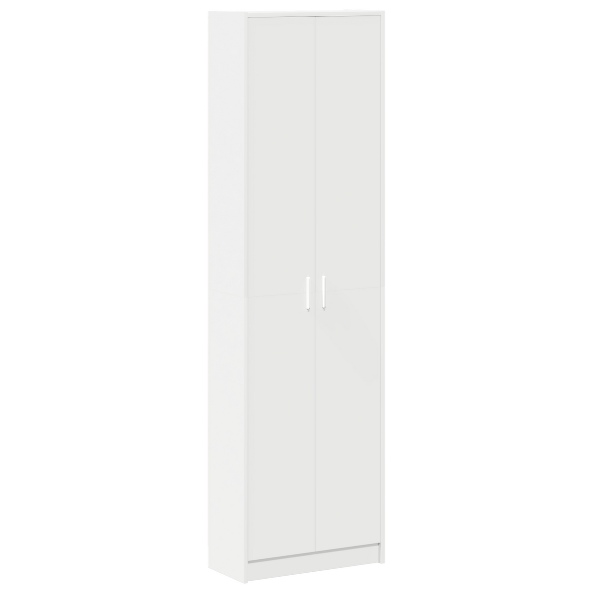 Garderobeskap Med Hylle Hvit 55 X 25 X 189 Cm Konstruert Tre
