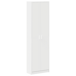 Garderobeskap Med Hylle Hvit 55 X 25 X 189 Cm Konstruert Tre