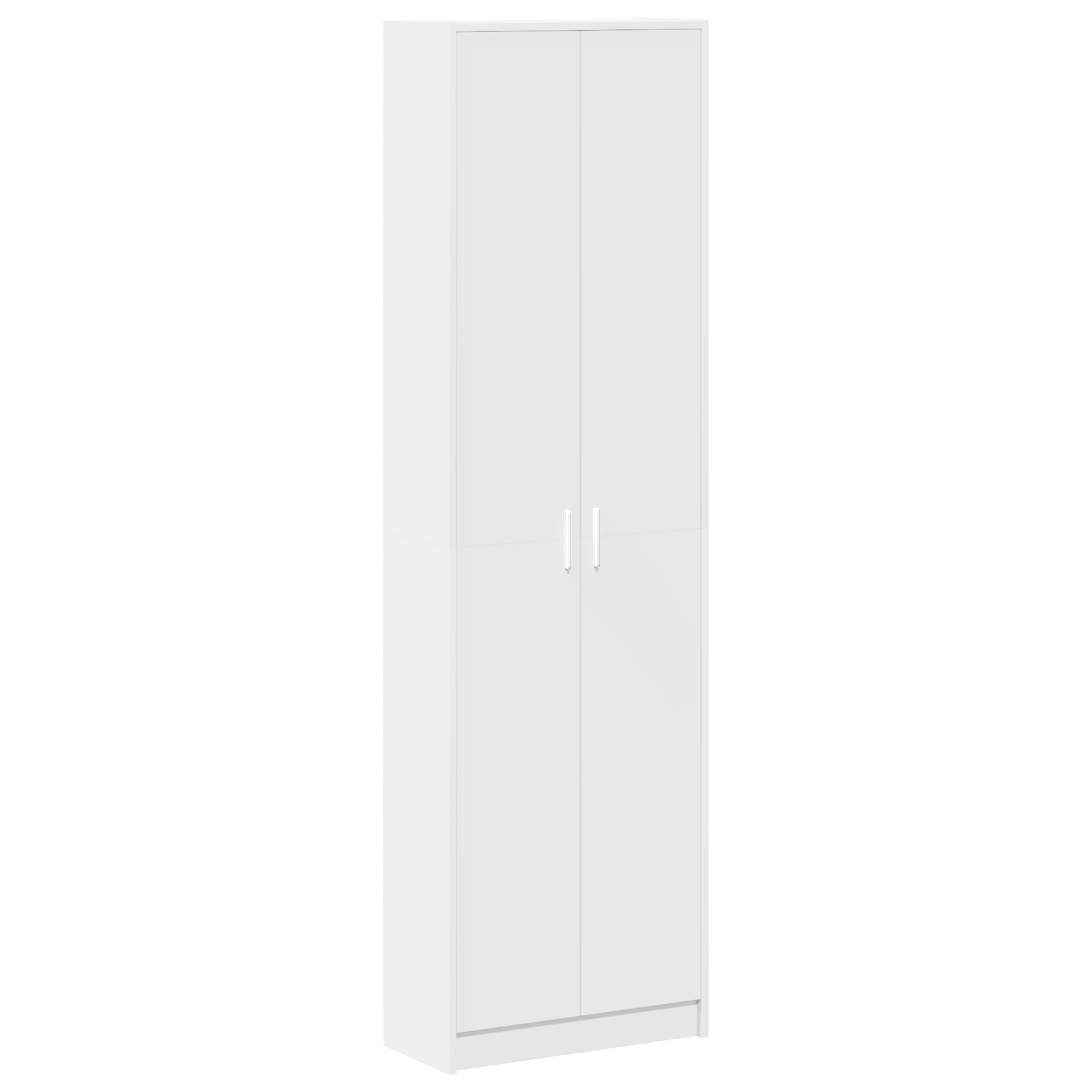 Garderobeskap Med Hylle Hvit 55 X 25 X 189 Cm Konstruert Tre