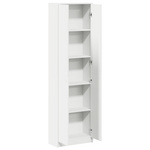 Garderobeskap Med Hylle Hvit 55 X 25 X 189 Cm Konstruert Tre