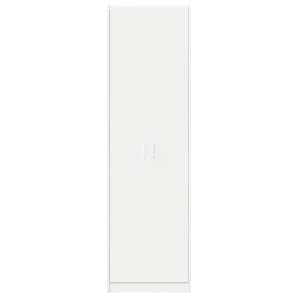 Garderobeskap Med Hylle Hvit 55 X 25 X 189 Cm Konstruert Tre