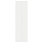 Garderobeskap Med Hylle Hvit 55 X 25 X 189 Cm Konstruert Tre