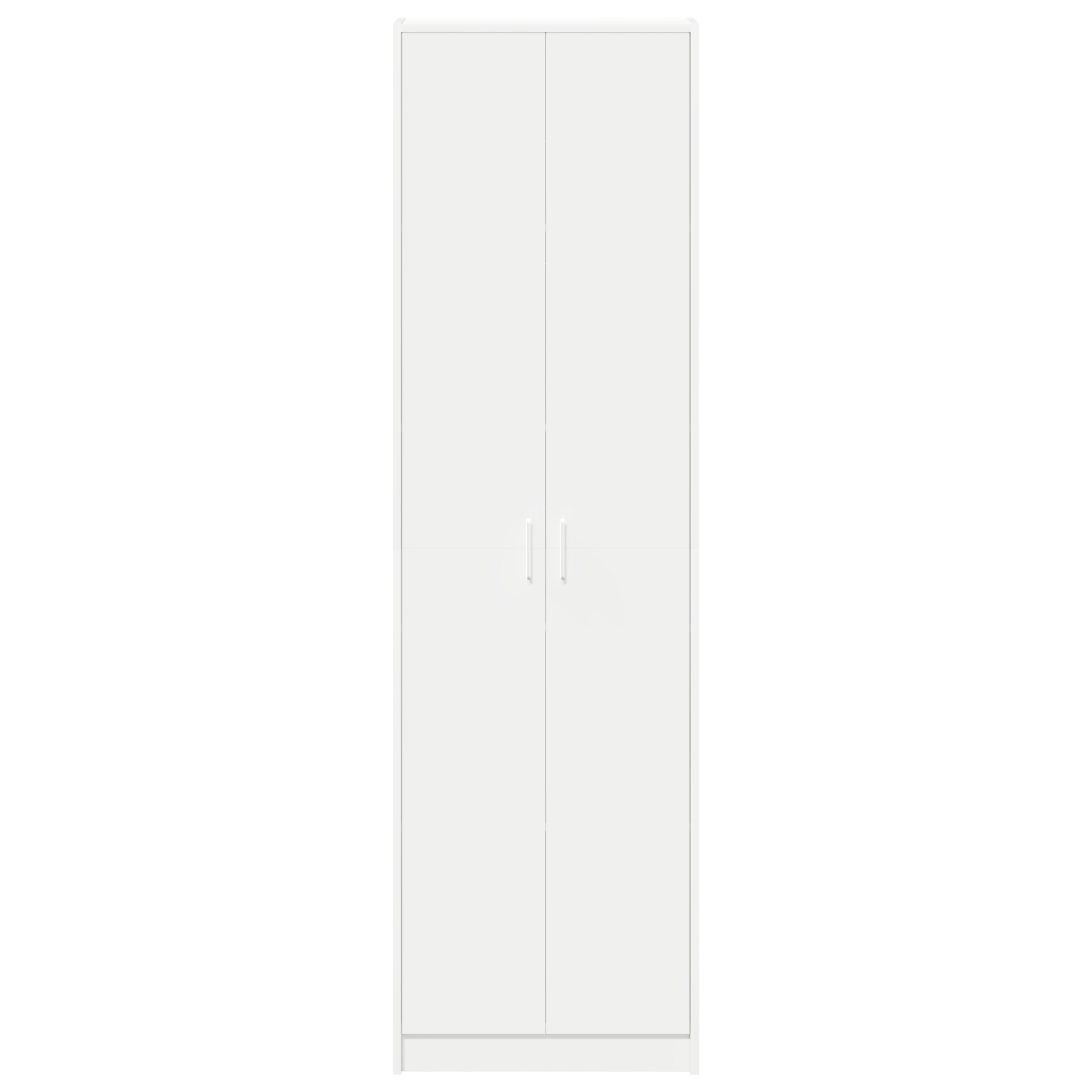 Garderobeskap Med Hylle Hvit 55 X 25 X 189 Cm Konstruert Tre