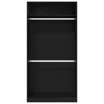 Garderobeskap Svart Eik 100 X 50 X 200 Cm Konstruert Tre