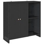 Oppbevaringsskap Med Hylle Svart 100 X 36 X 102 Cm Rotting