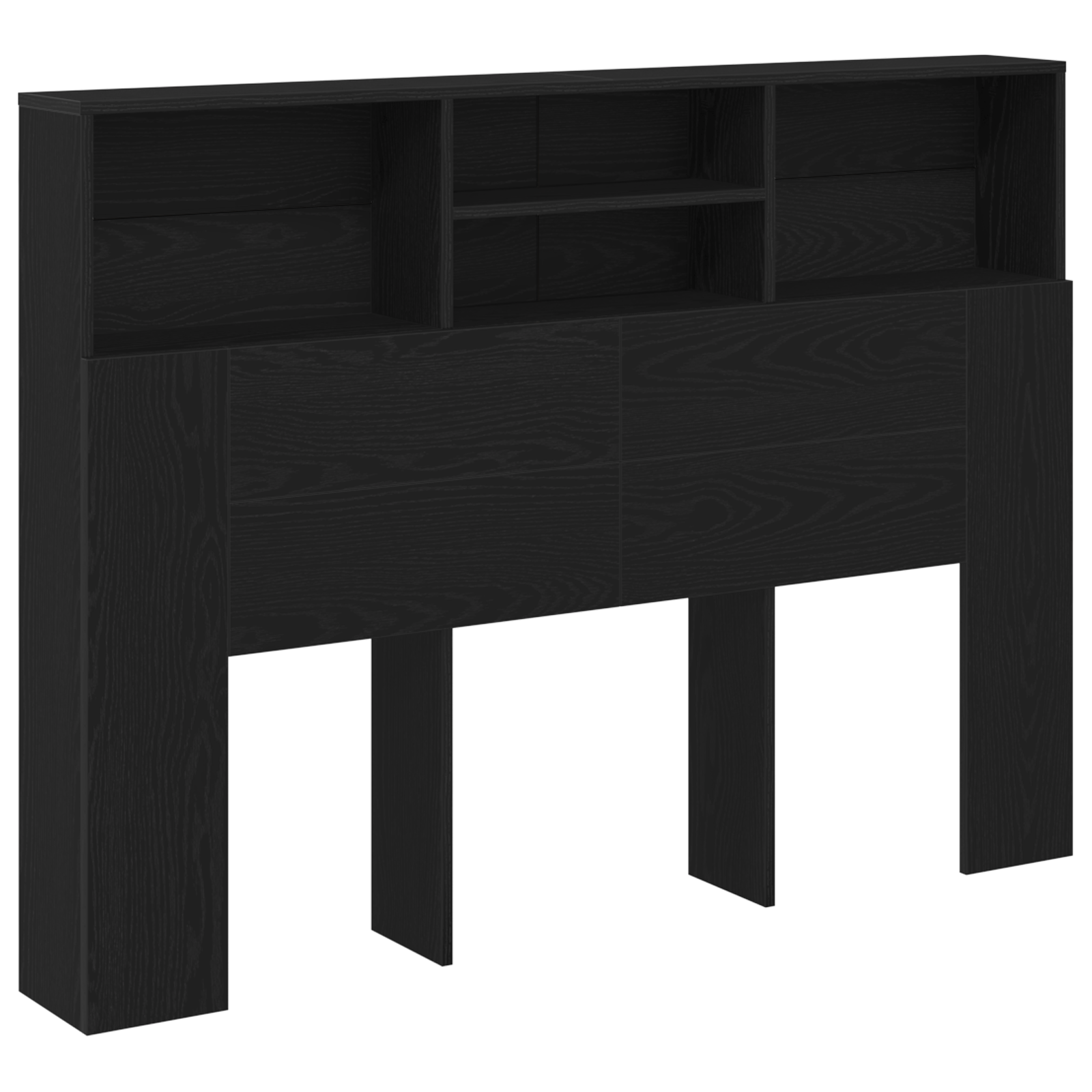 Hodegavlskap Svart Eik 140 X 19 X 103,5 Cm Konstruert Tre