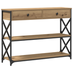 Konsollbord Artisan Eik 100 X 28 X 75 Cm Ingeniørtre Og Metall