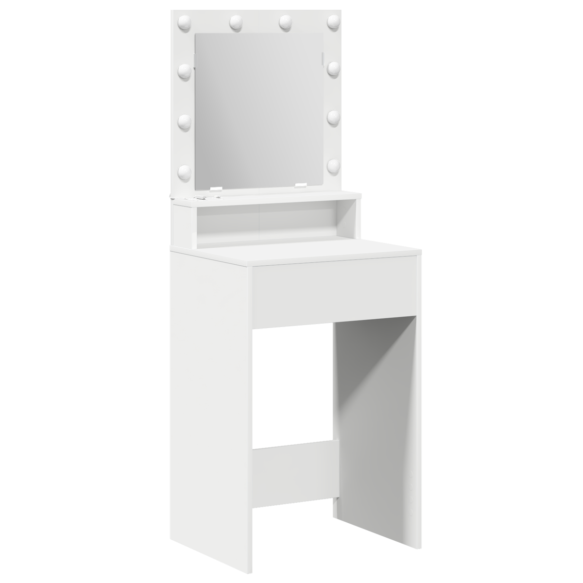 Sminkebord Med Speillys Hvit 50 X 41 X 135 Cm Konstruert Tre