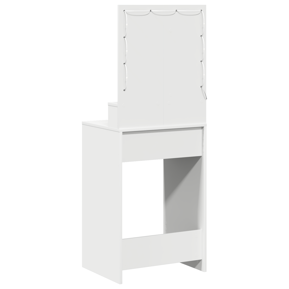 Sminkebord Med Speillys Hvit 50 X 41 X 135 Cm Konstruert Tre