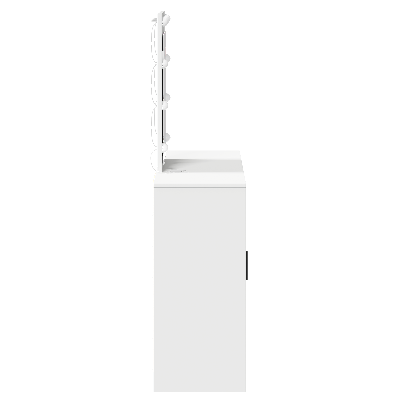 Sminkebord Med Speillys Hvit 102 X 33 X 135 Cm Konstruert Tre